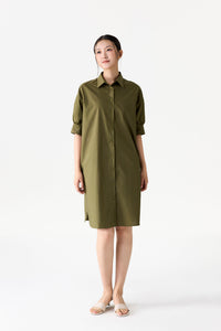 Relaxed Button-Down Shirt Dress