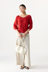 V-Neck Raglan Knit