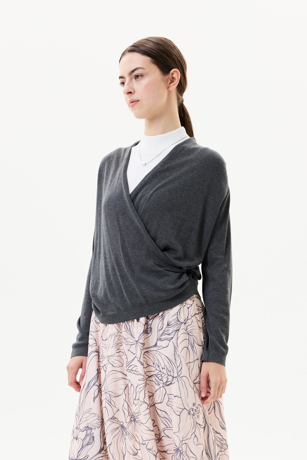 Long Sleeve V-Neck Wrap Cardigan