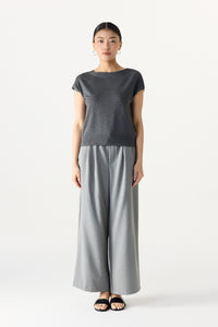Ribbed Trim Knit Top