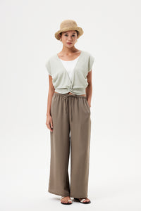 Faux Two-Piece Magyar Knit Top