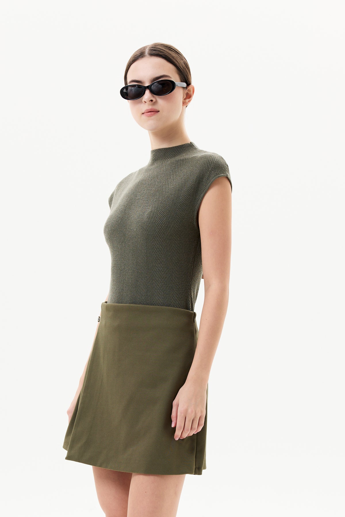 Mock Neck Magyar Knit Top