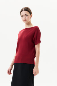 Boat Neck Magyar Knit Top
