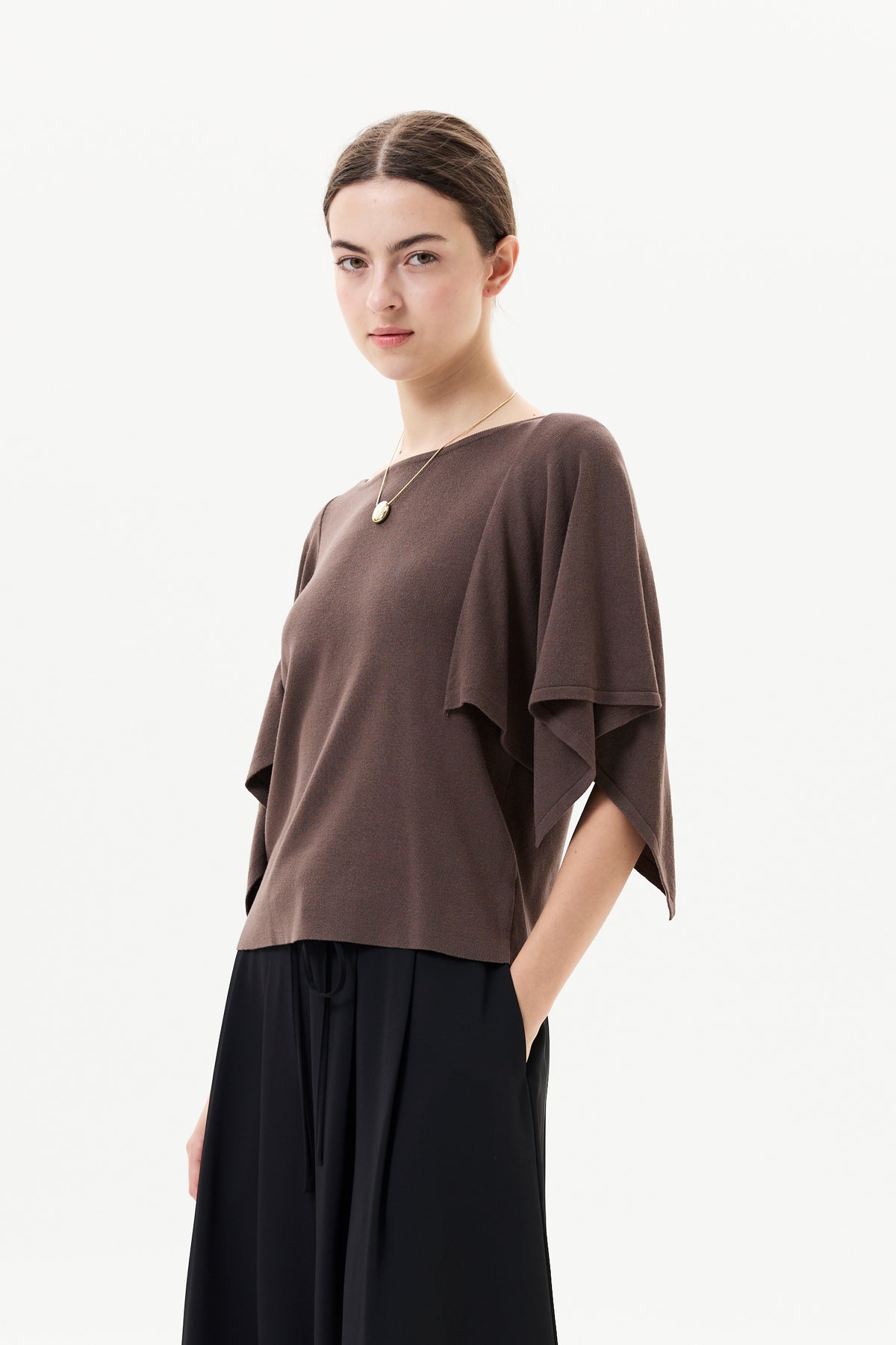 Handkerchief Sleeve Knit Top