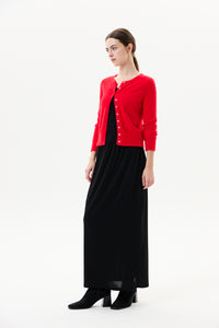Lurex Straight Jersey Skirt