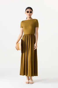 Wide Neck Jersey Dress