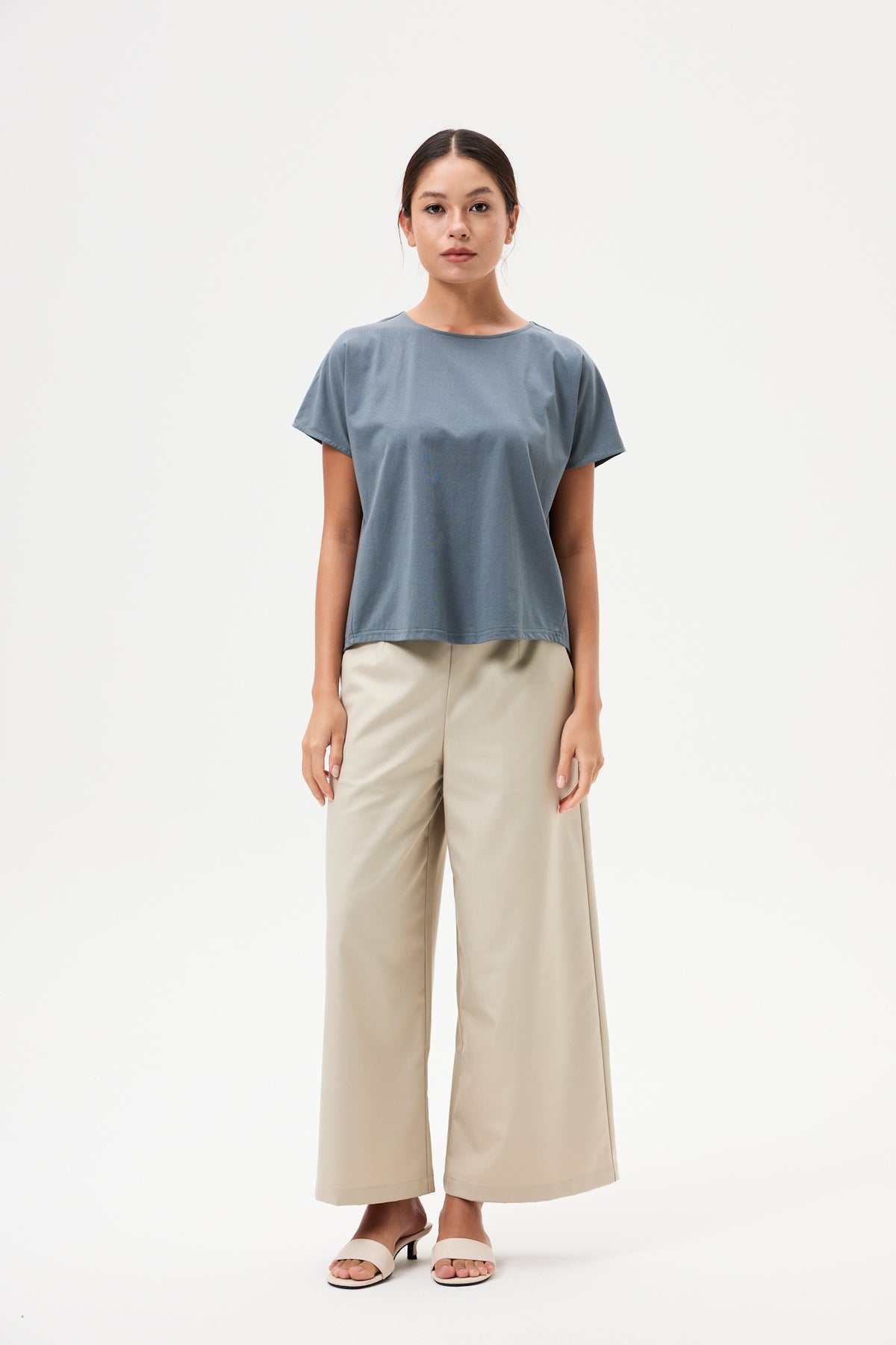 Pleated Back Flare Top