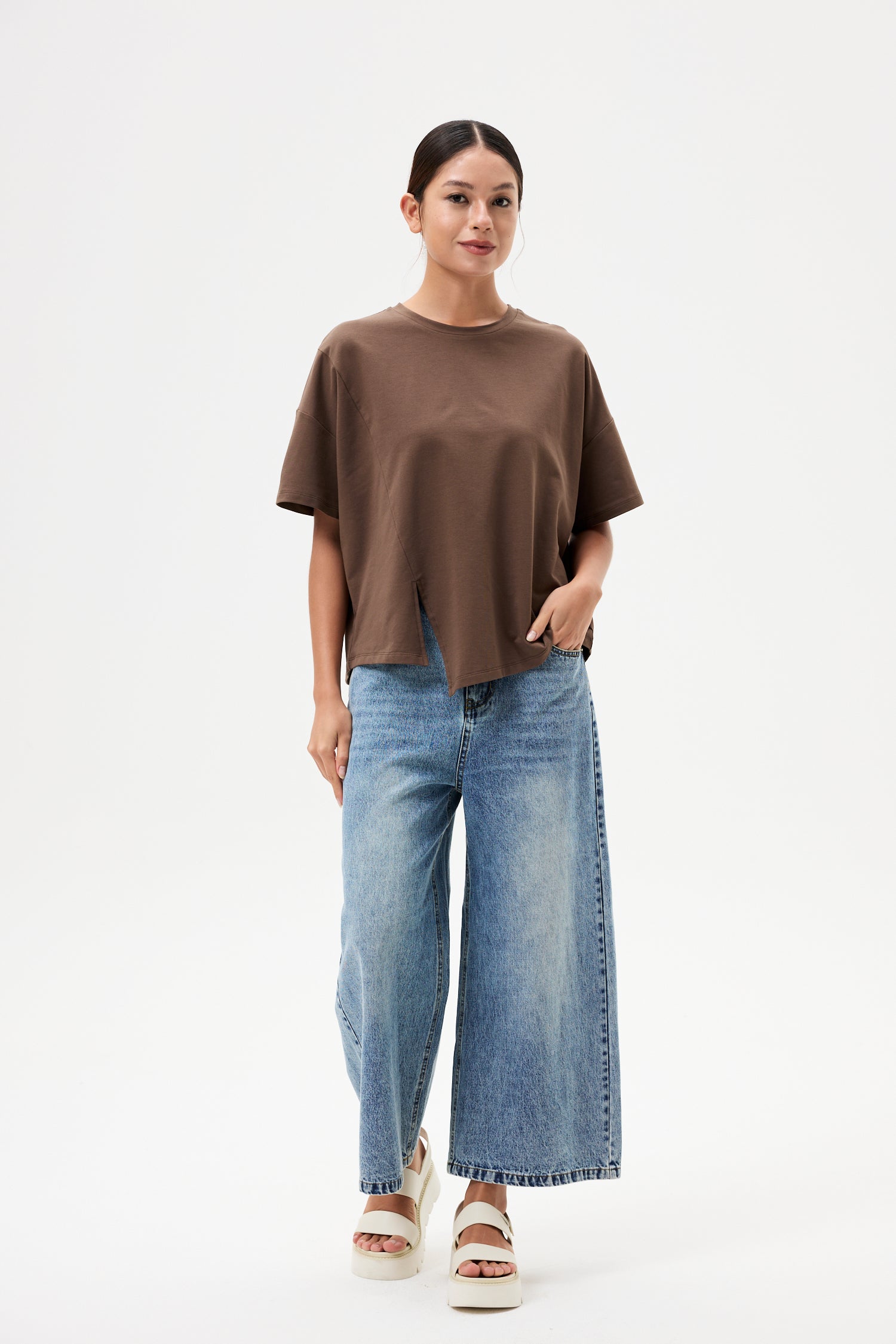 Asymmetrical Paneled Tee