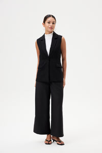 Darted Lapel Vest Top