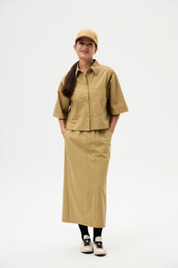 Oversized Boxy Crop Shirt