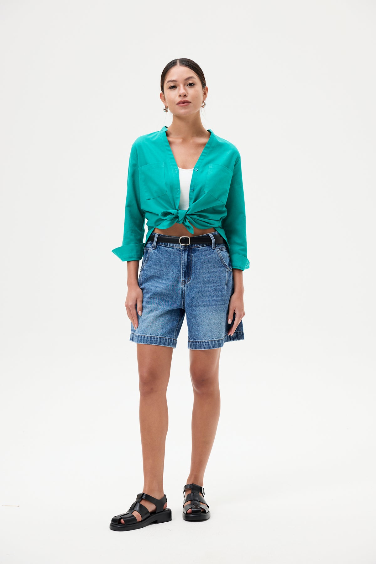 Linen Pocket Blouse