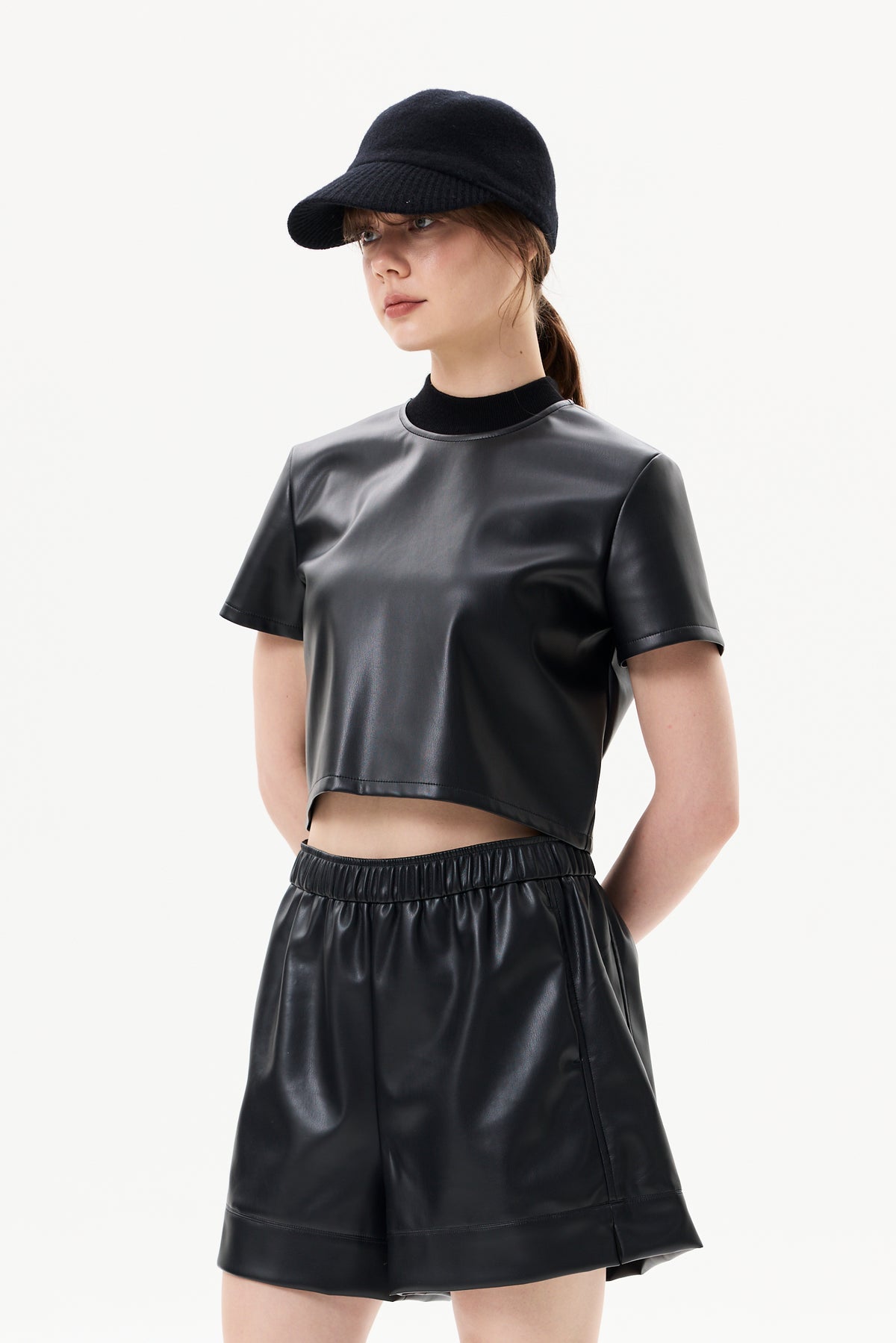 Leather Boxy Top