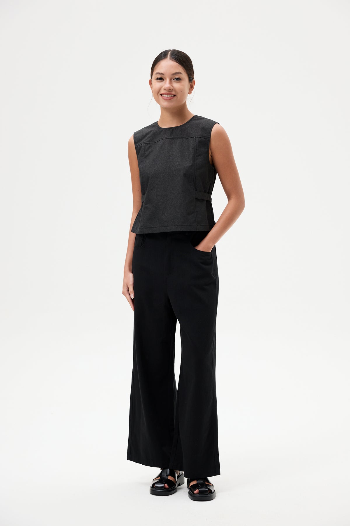 Belted Boxy Top