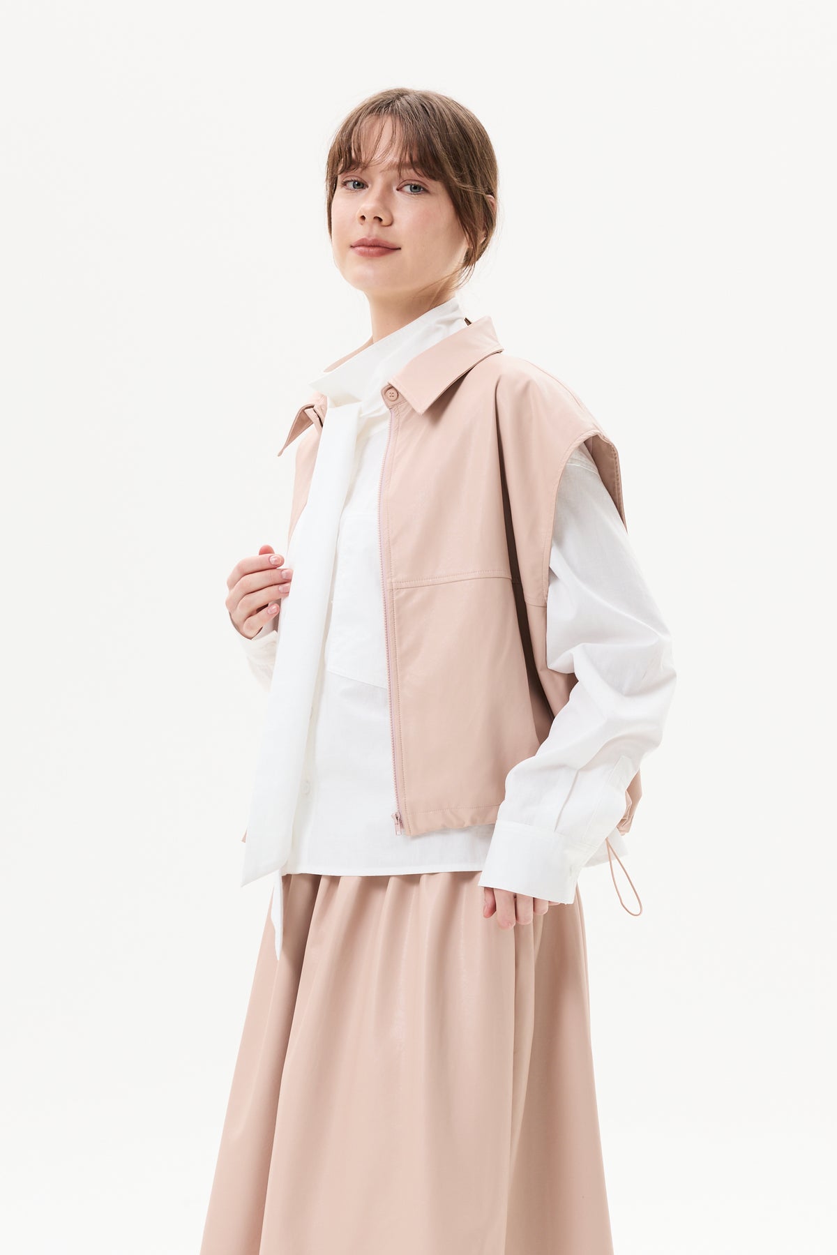 Leather Drawstring Vest