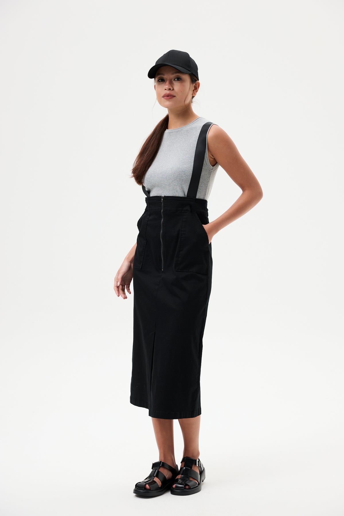 Straight Skirt Dungaree