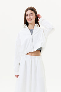 Collared Zip-Up Jacket Top