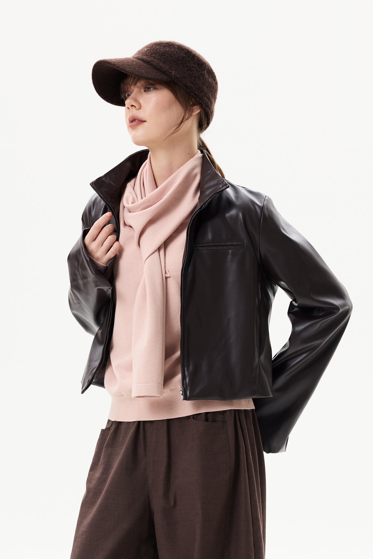 Leather Zipped Jacket
