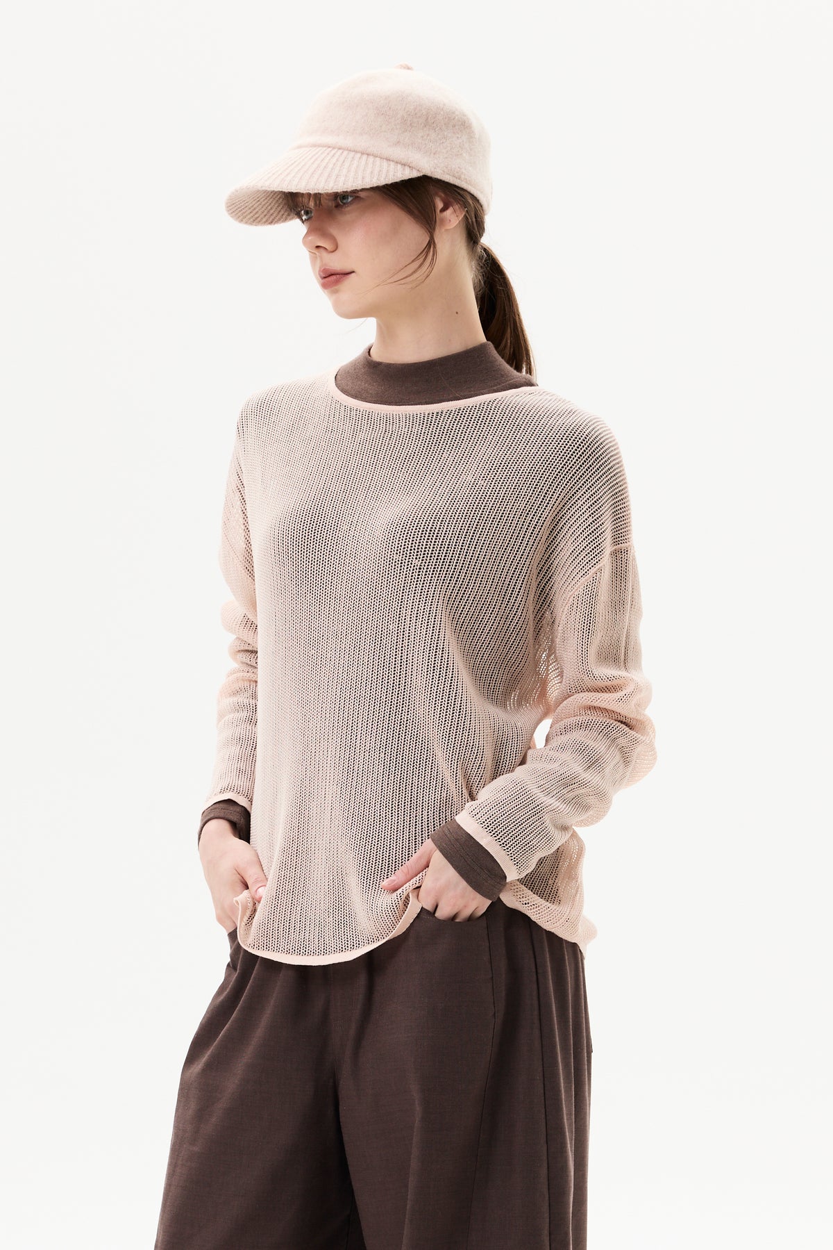 Fishnet Knit Pullover