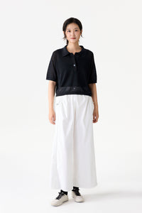 Semi Sheer Relaxed Knit Blouse