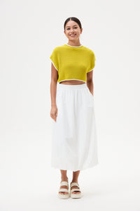 Magyar Crop Knit Blouse