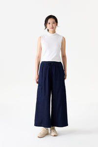 Wide-Leg Denim Pants