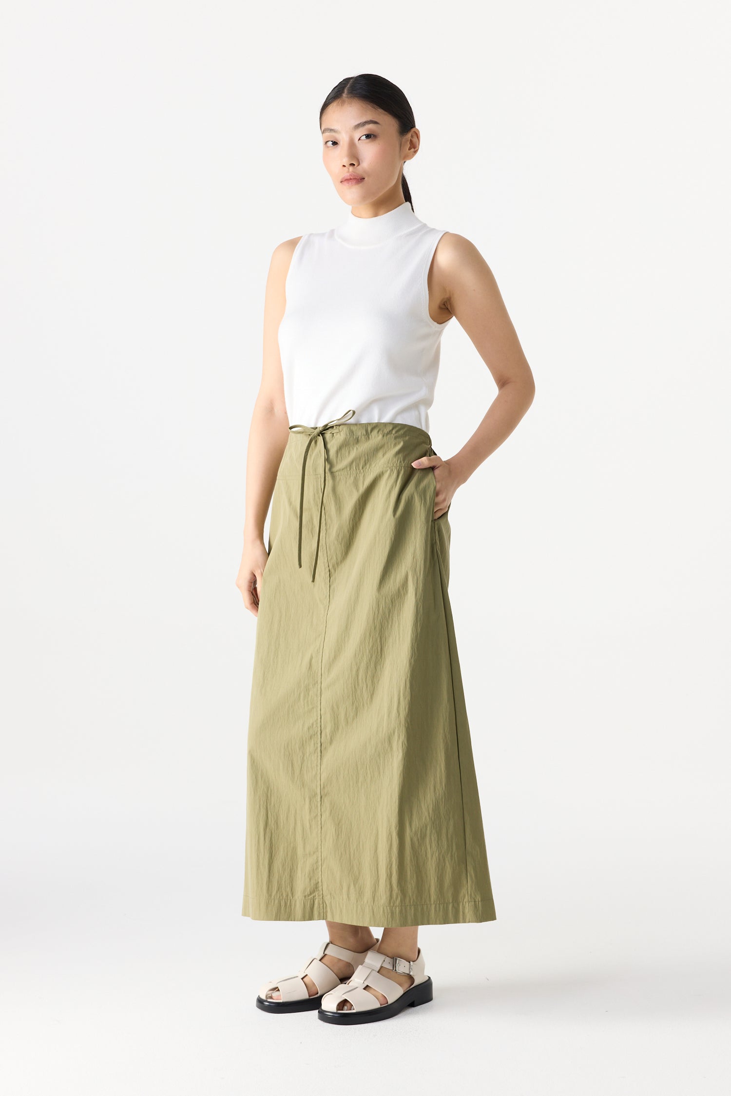 Adjustable Drawstring Skirt
