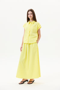 Drawstring Flare Skirt