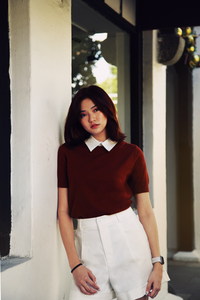 Collared Knit Top