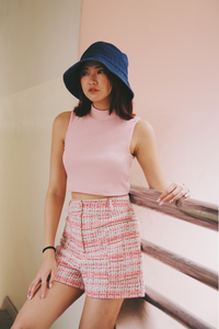 Patch Pocket Tweed Shorts