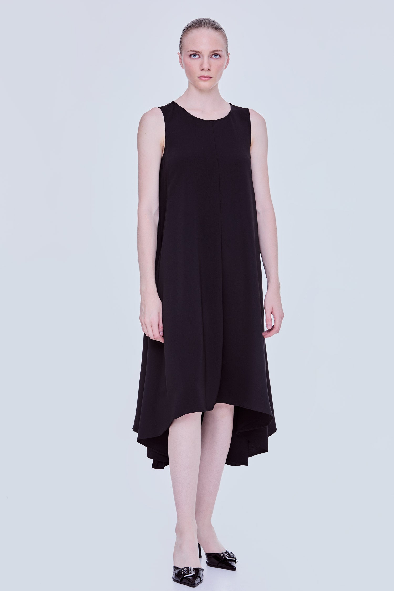 Flowy Asymmetrical Length Dress iORA Flowy Asymmetrical Length Dress iORA