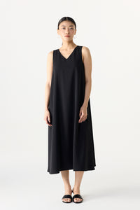 Sleeveless V-Neck Midi Dress