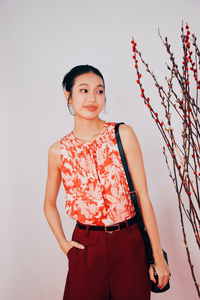 Ruched Neck Tank Top