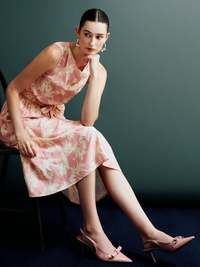 Floral Cowl Neck Dress