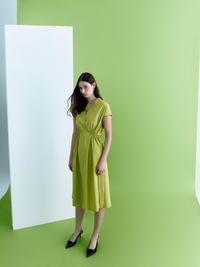 Magyar Cinched-Waist Dress
