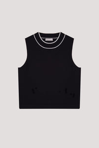 Contrast Knit Tank Top