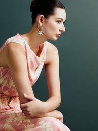 Floral Cowl Neck Dress