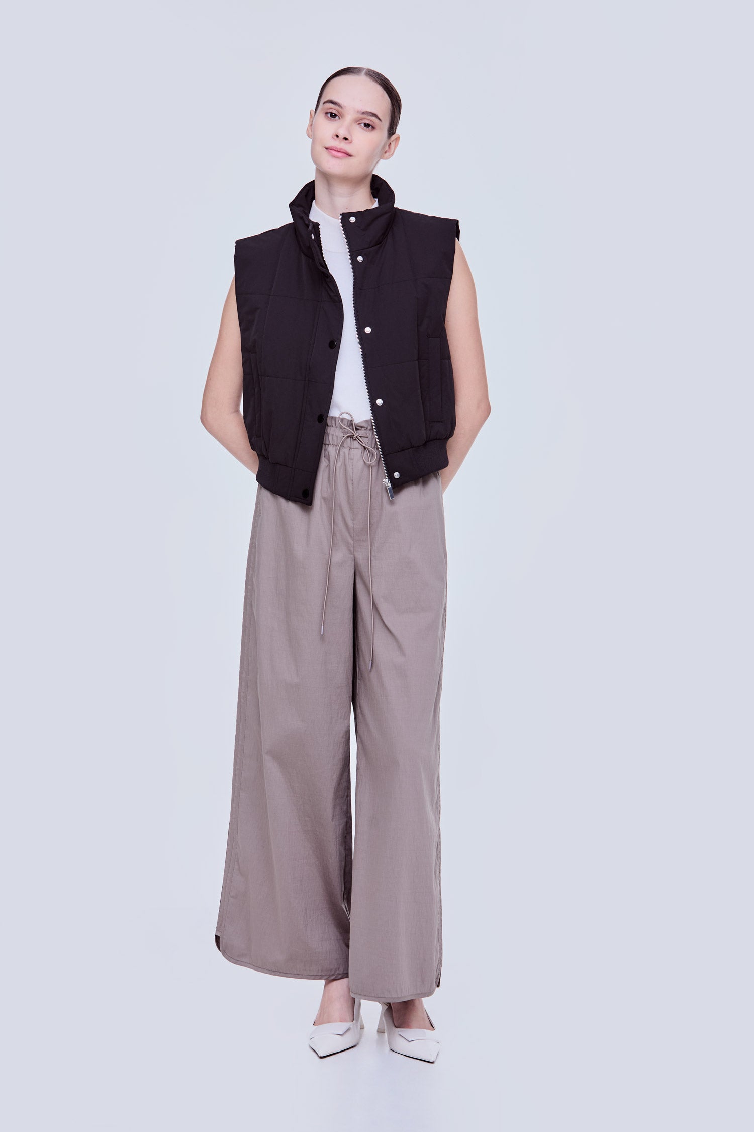 High-Neck Puffer Vest