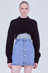 Knitted Crop Sweatshirt