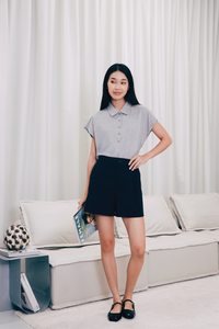 Elasticised Pleated Shorts