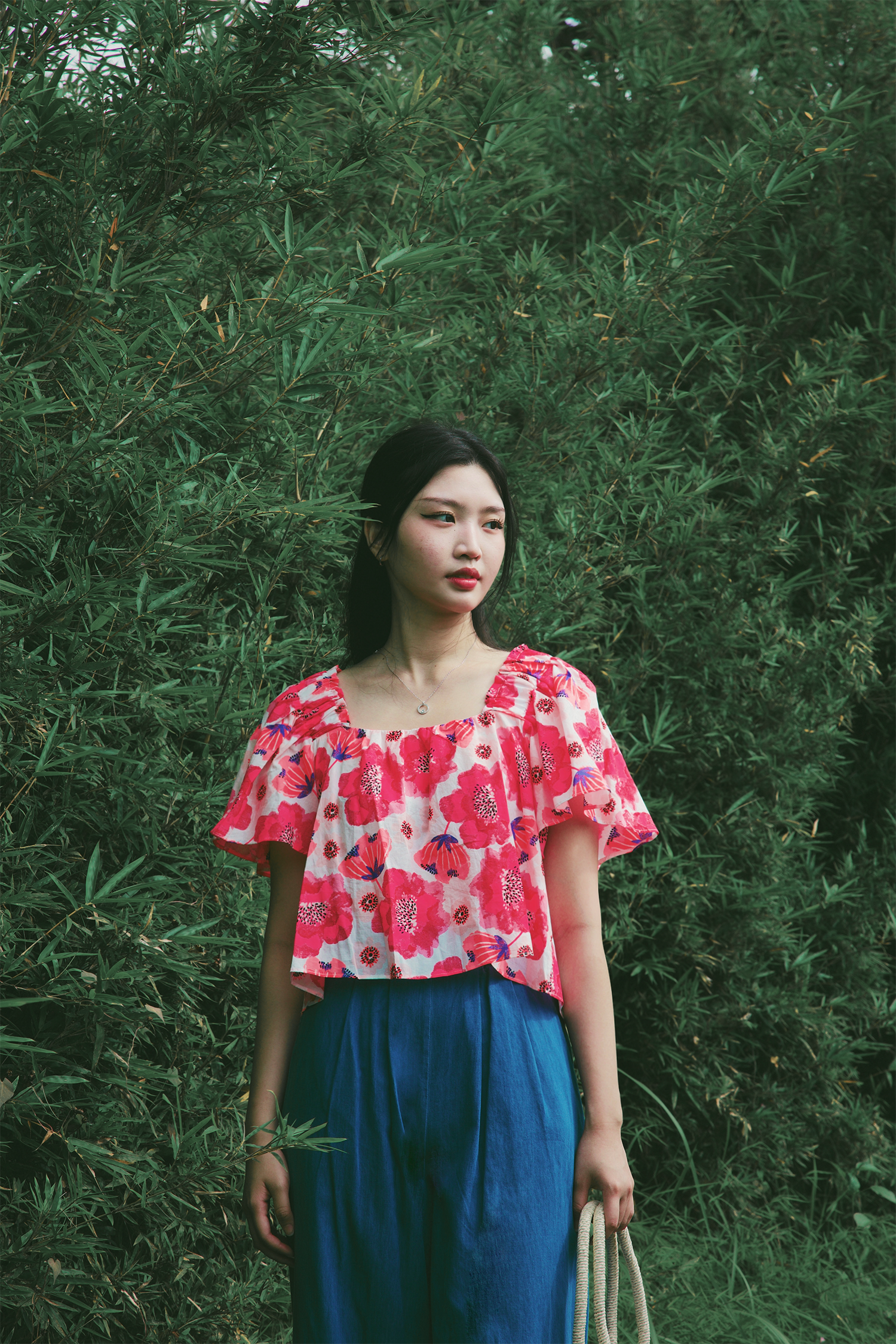 Flutter Sleeve Printed Floral Top