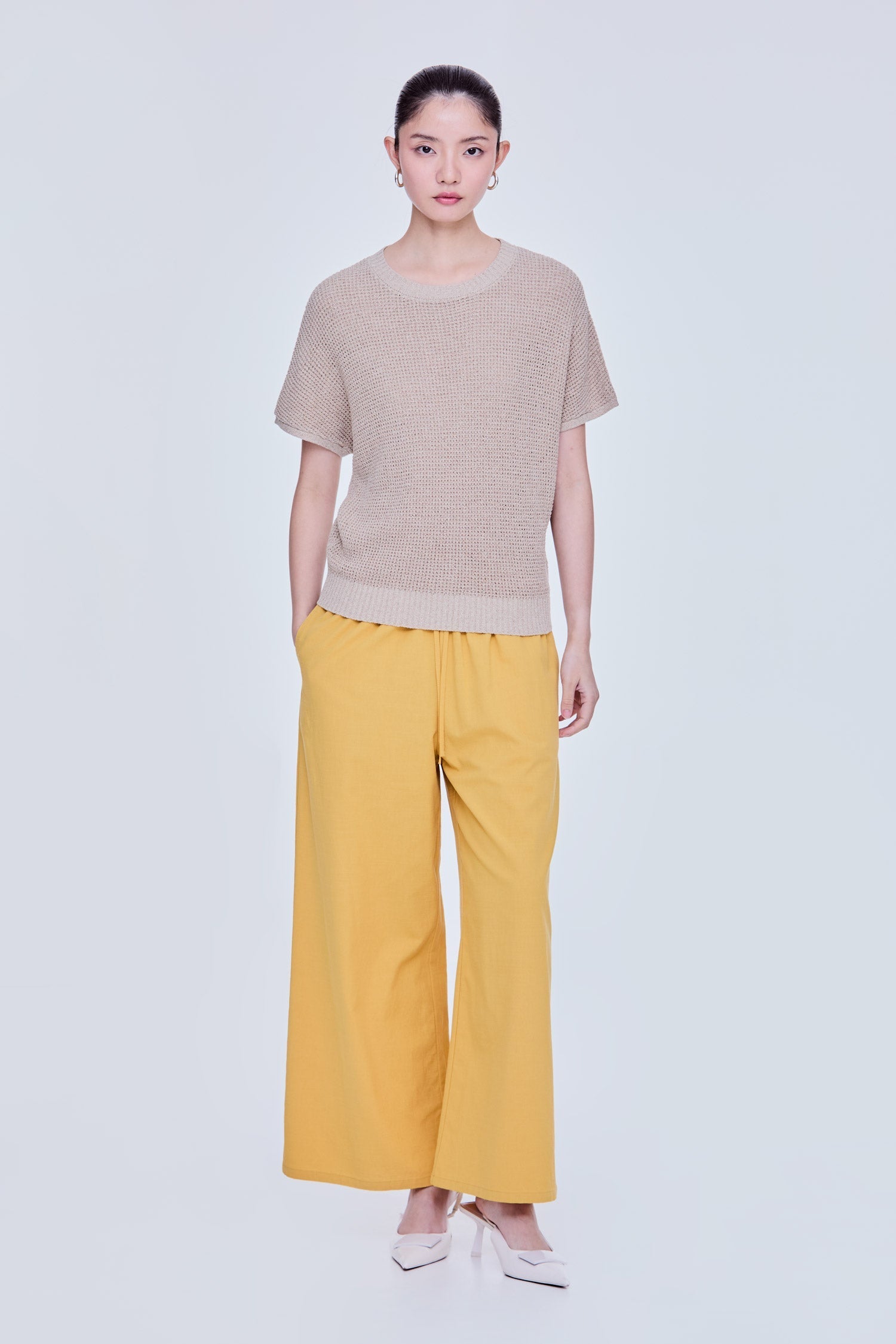 Basic Waffle Knit Top