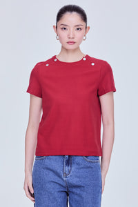 Basic Front Button Tee