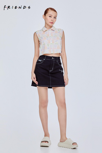 Printed Boxy Crop Top