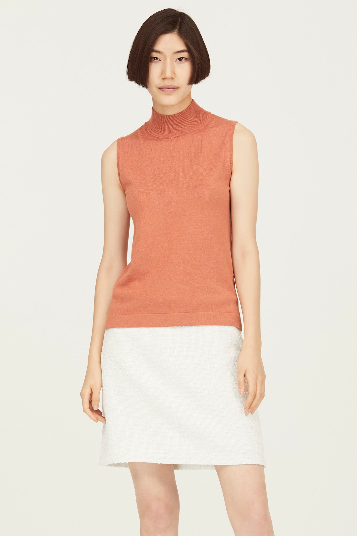 High Collar Basic Knit