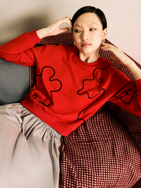 Graphic Cord Sweater