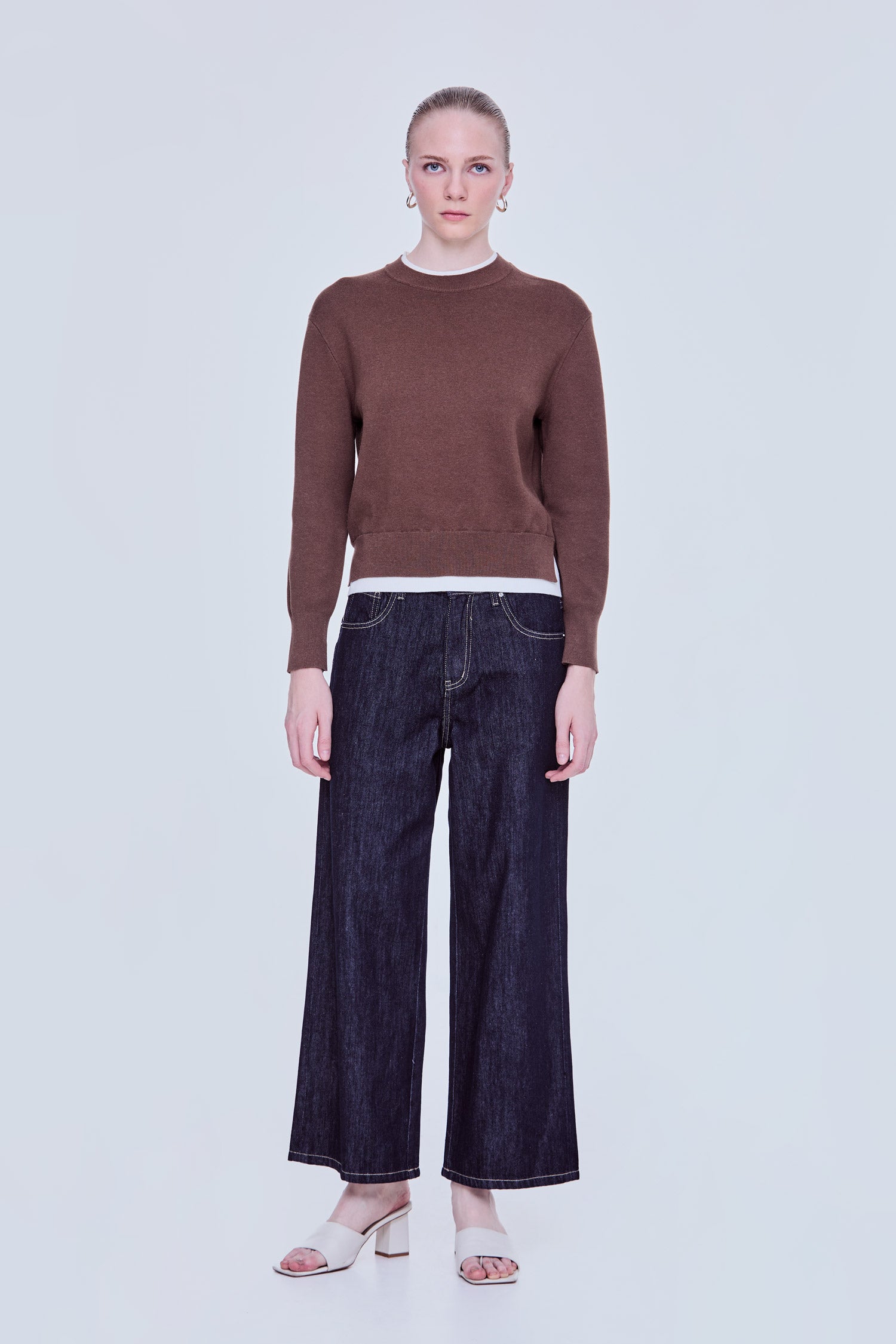 Contrast Trim Sweater