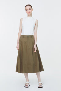 Pleated A-Line Skirt