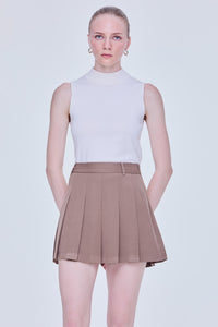 Pleated Mini Skirt