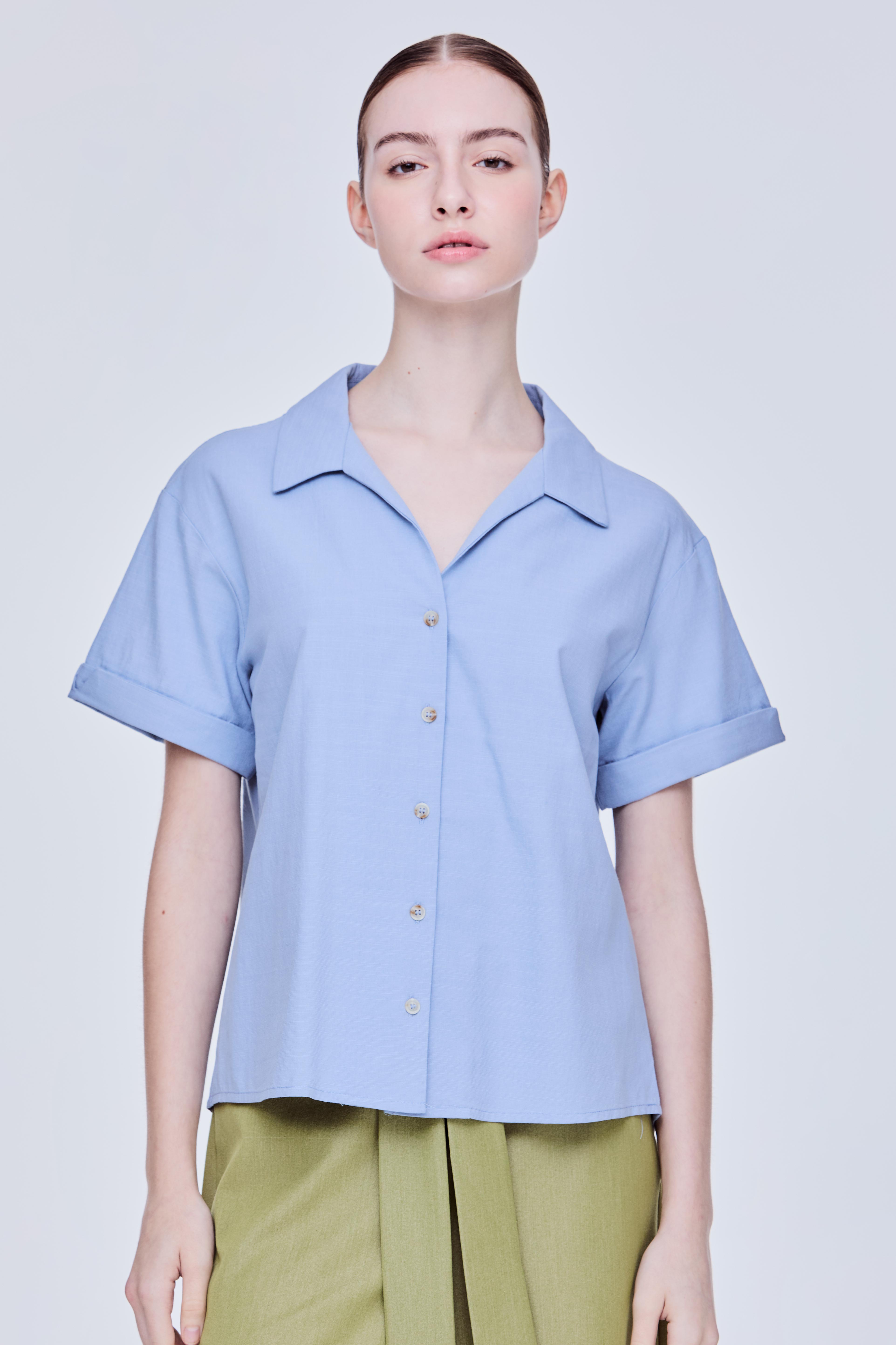 Boxy Cuffed Blouse