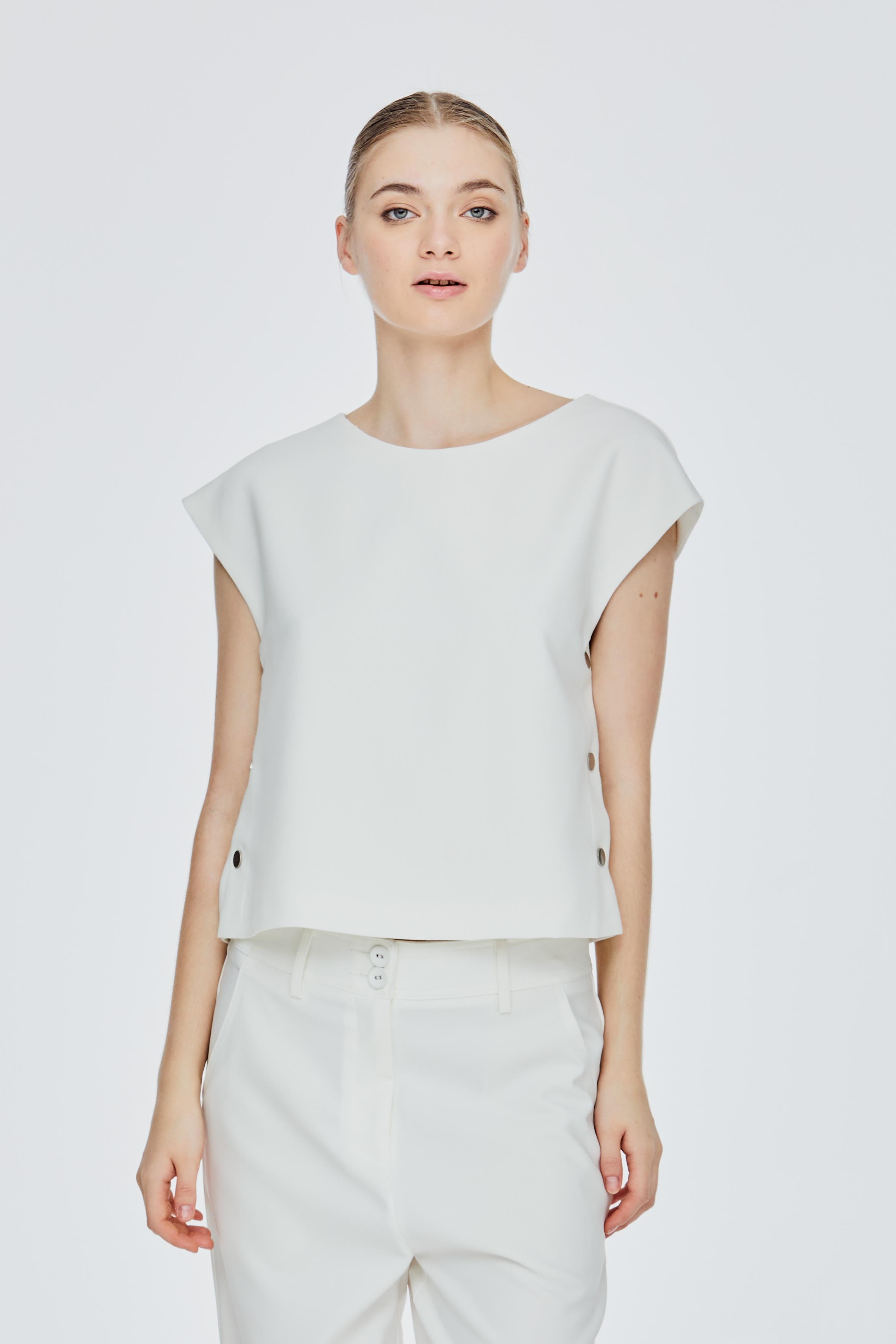 Boxy Capped Blouse